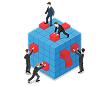 Teamwork Project Collaboration Flat Isometric 1